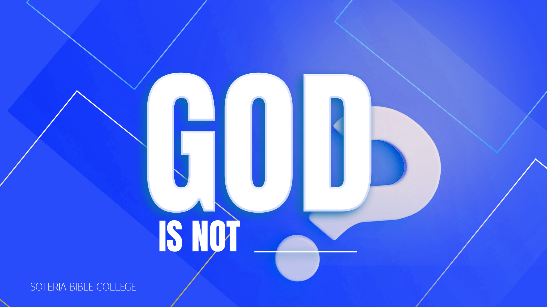 GOd is not