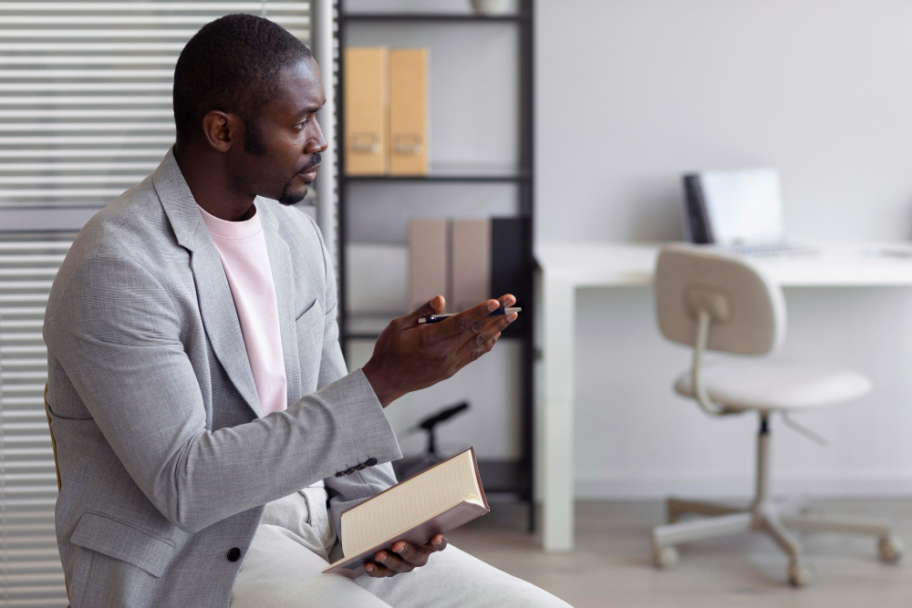 male-journalist-doing-his-job