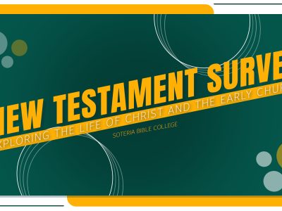 New Testament Survey: Exploring the Life of Christ and the Early Church.