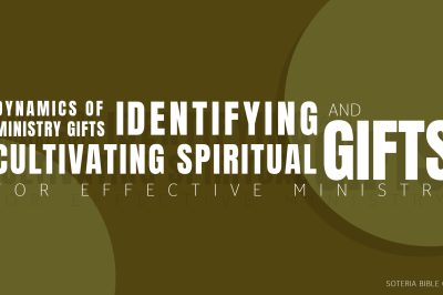 Dynamics of Ministry Gifts: Identifying and Cultivating Spiritual Gifts for Effective Ministry.